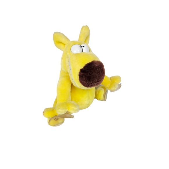 mother goose & grimm Other - Vintage 1987 Mother Goose & Grimm Yellow Grimmy Dog Stuffed Car Window Cling